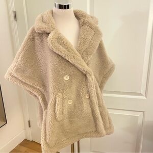 Sold! New with tag Rachel Zoe Teddy Sherpa poncho cape coat jacket